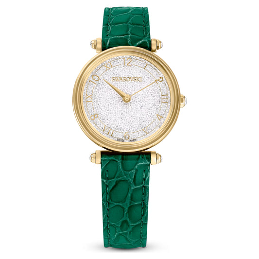 Swarovski Crystalline wonder Green Leather strap Ladies Watch - 5656893