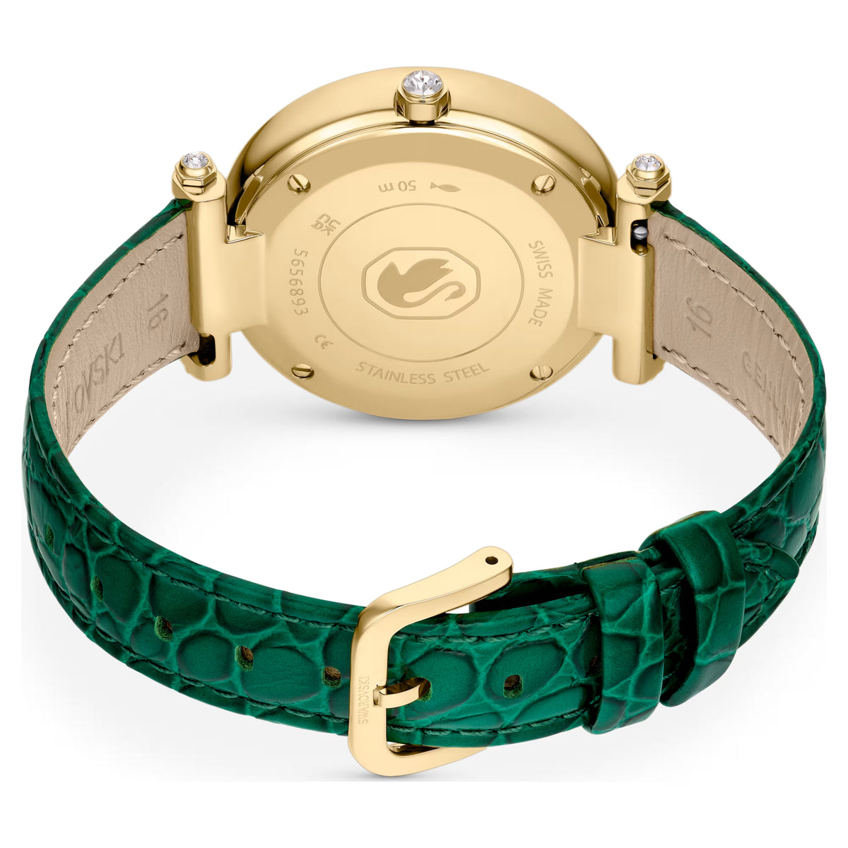 Swarovski Crystalline wonder Green Leather strap Ladies Watch - 5656893