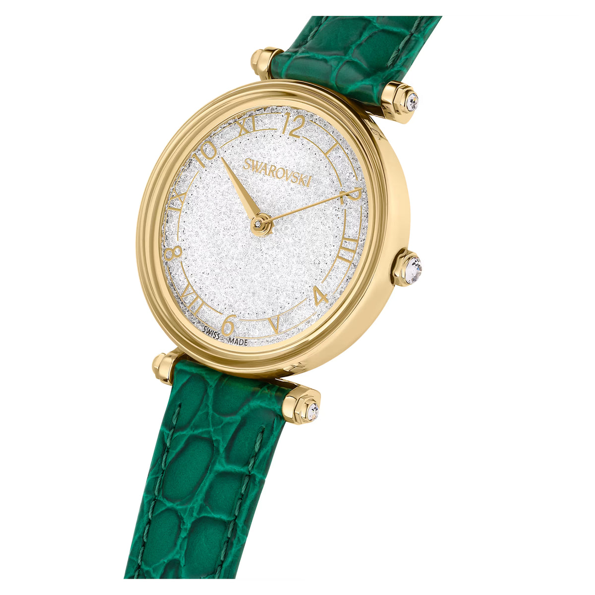 Swarovski Crystalline wonder Green Leather strap Ladies Watch - 5656893