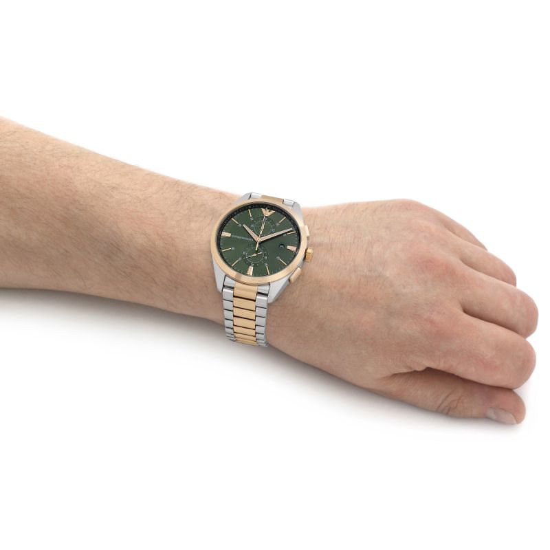 Emporio Armani Dual Tone Men's Chronograph Watch- AR11511