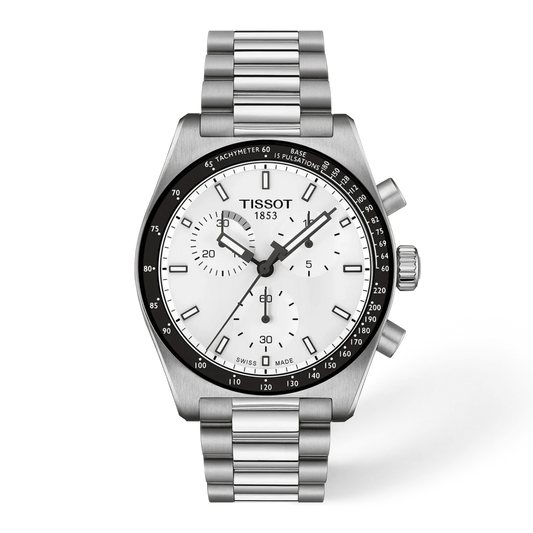 Tissot PR516 White Dial Men's Chronograph Watch - T149.417.11.011.00