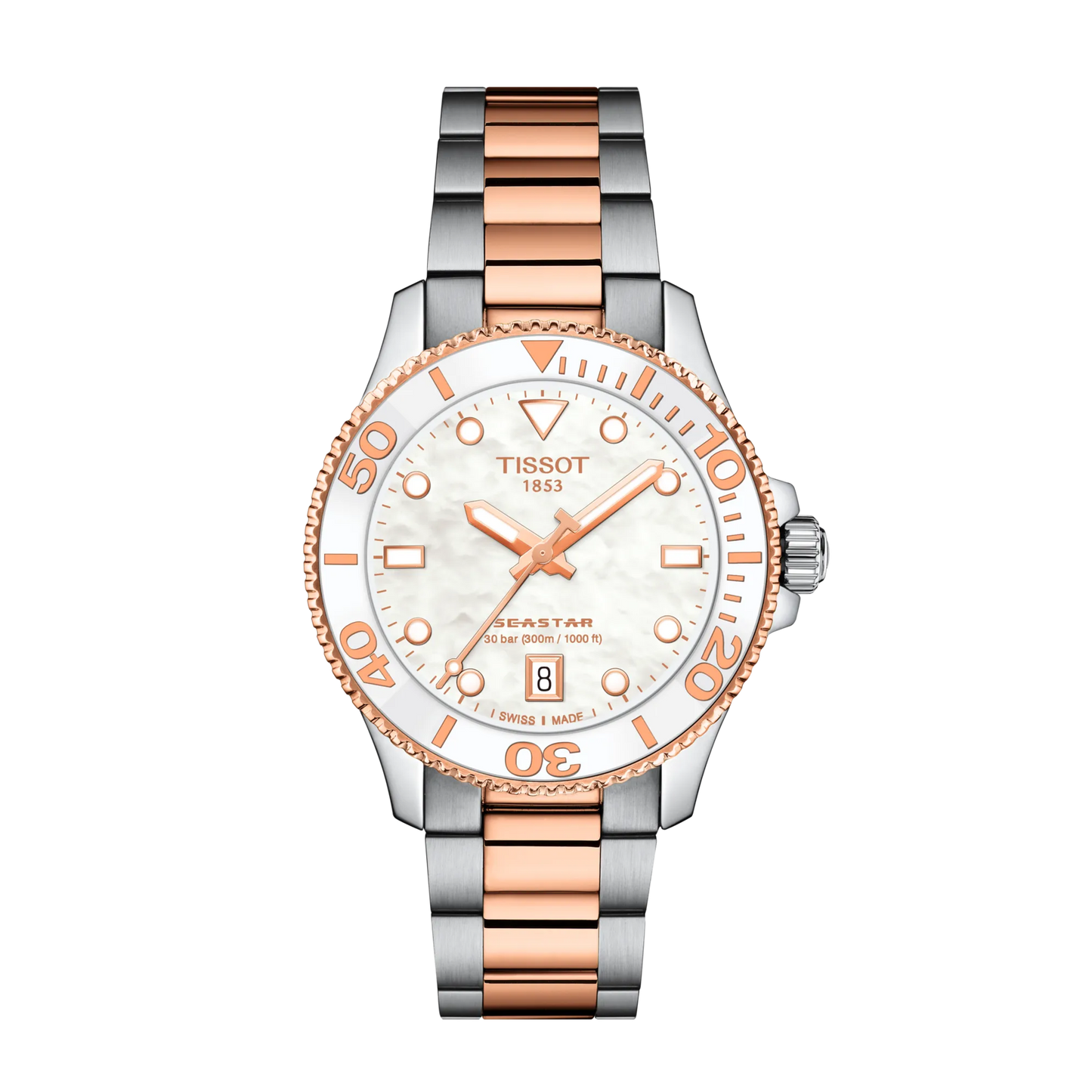 Tissot Seastar 1000 White Dial Ladies Watch - T120.210.22.111.00