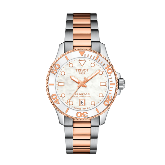 Tissot Seastar 1000 White Dial Ladies Watch - T120.210.22.111.00