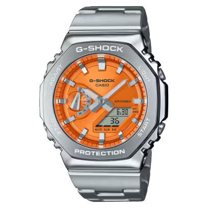 Casio G-Shock Blue Dial Stainless Steel Men's Quartz Watch- GM-2110D-4A