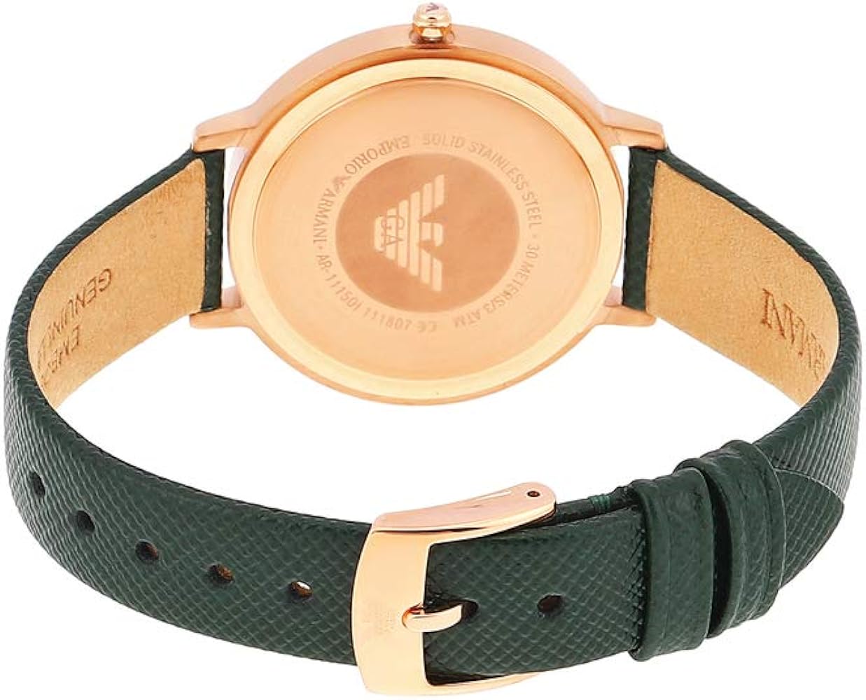 Emporio Armani Ladies Green Belt Watch- AR11150