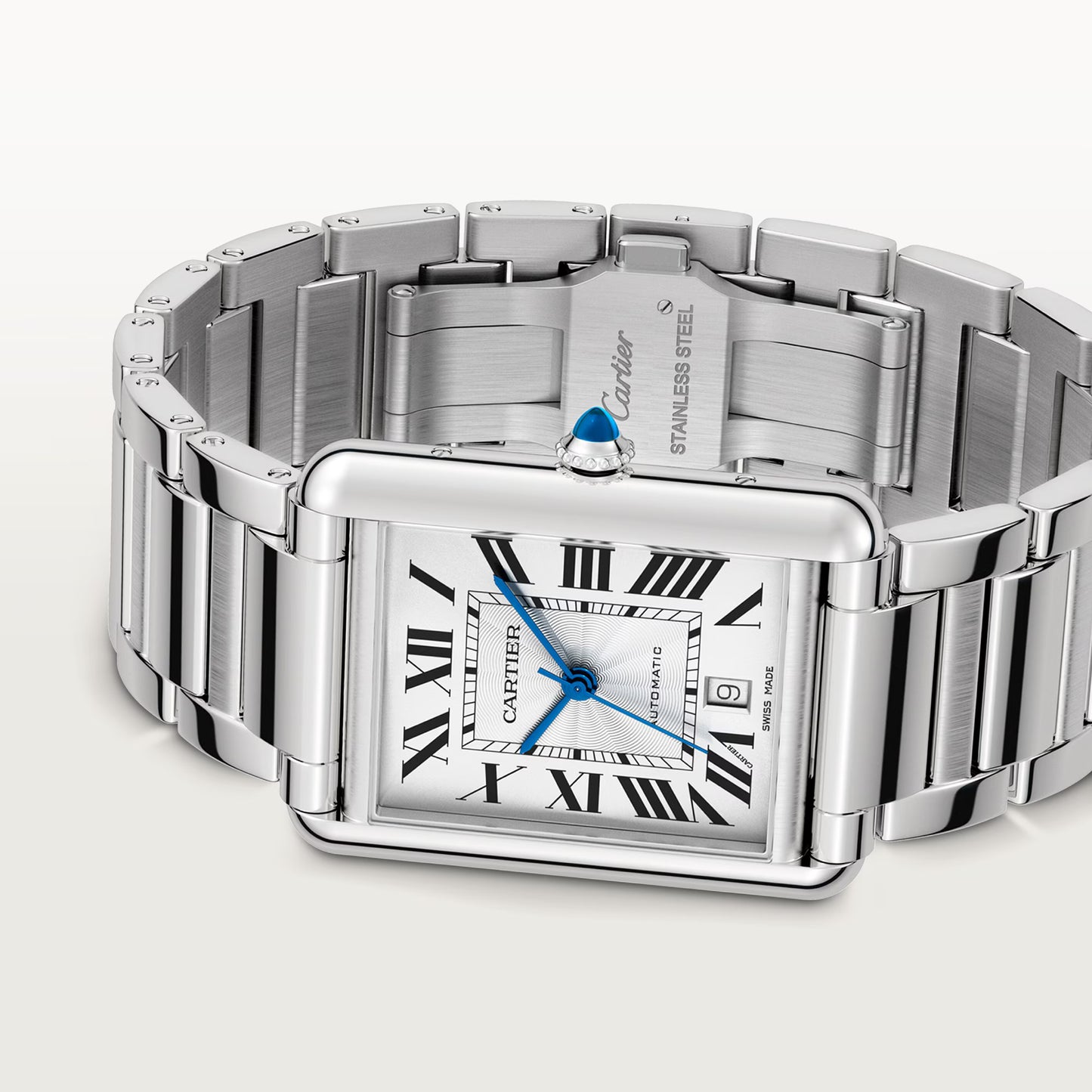 Cartier Tank Must Extra-large Automatic Silver Dial Men's Watch - WSTA0053
