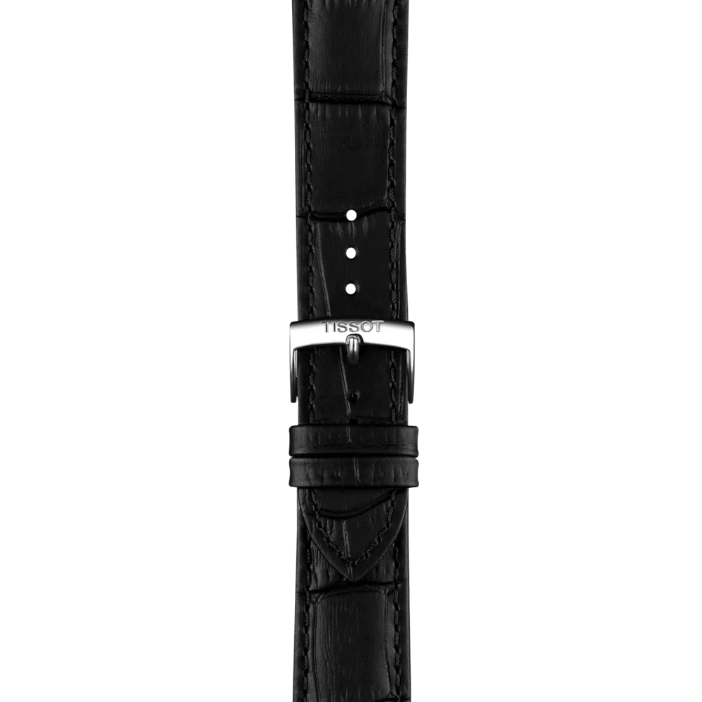 Tissot PR 100 White Dial Black Leather Strap 40mm Men's Watch - T150.410.16.011.00