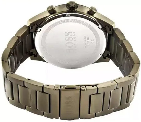 Hugo Boss  Grey Dial Chronograph Stainless Steel Strap Men's Watch- 1513715