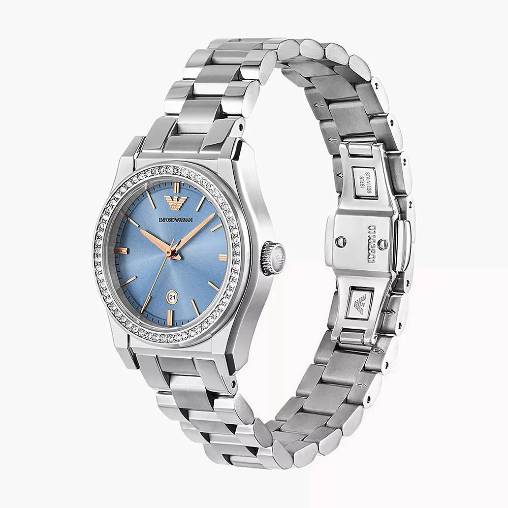 Emporio Armani Fedrica Blue Dial Ladies Watch- AR11593