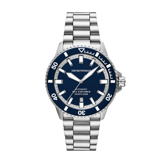 Emporio Armani Diver Automatic Navy Blue Dial Men's Watch - AR60087