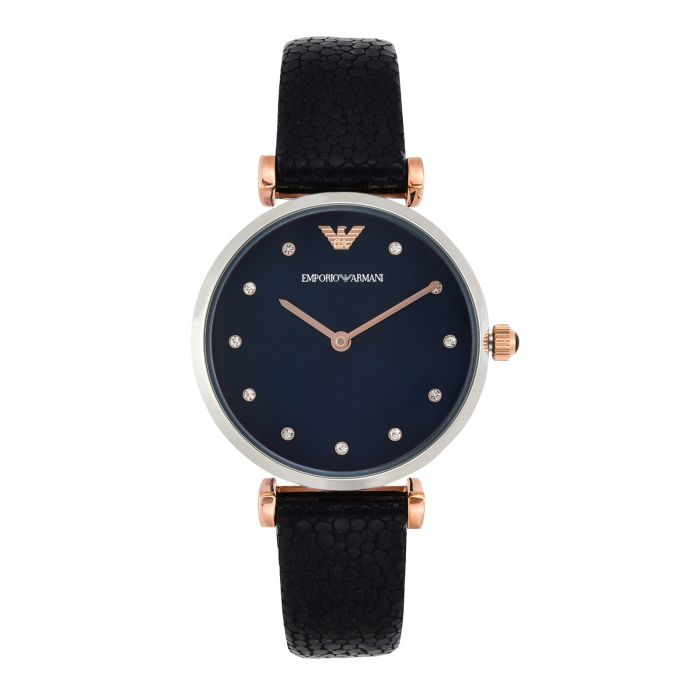 Emporio Armani Two Hand Lather Belt women Watch- AR1989