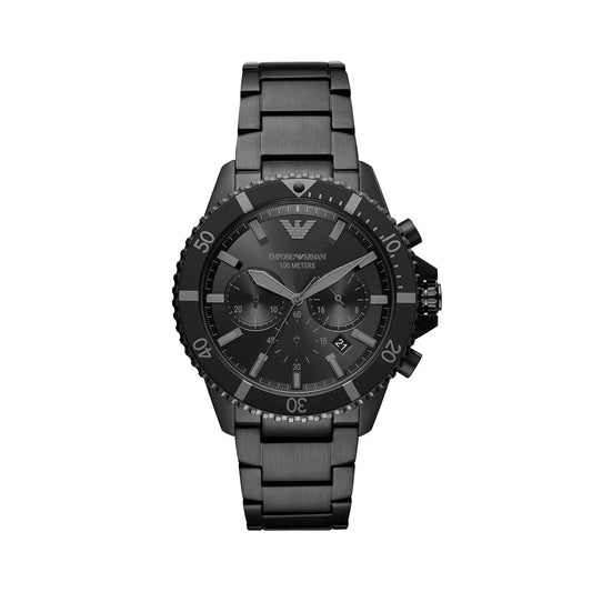 Emporio Armani Black Dial Men's Chronograph Watch- AR11363