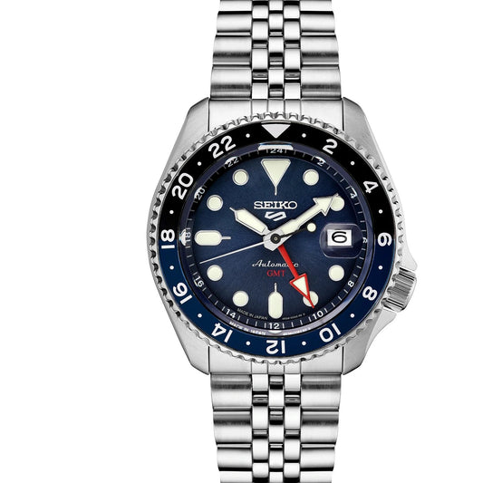 Seiko-5 Sports SKX GMT Blueberry Men's Automatic Watch- SSK003