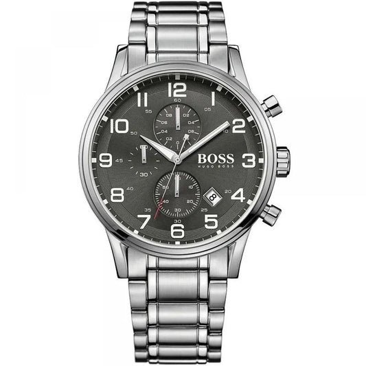 Hugo Boss Aeroliner Grey Dial Men's Chronograph Watch- 1513181