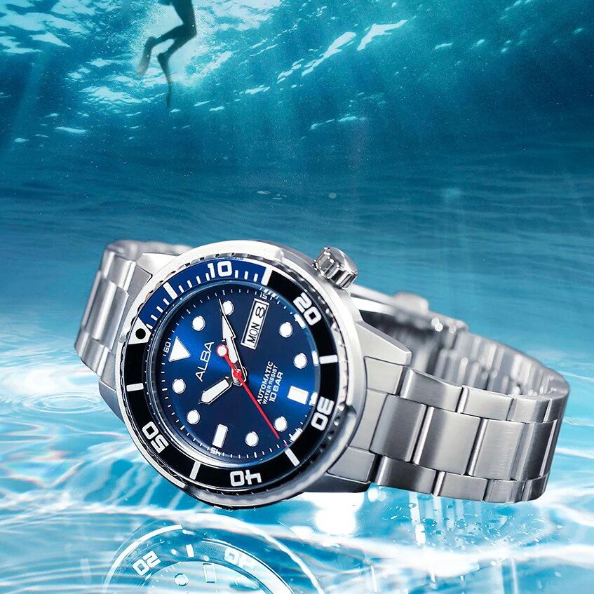 Alba Baby Tuna Blue Dial Automatic Watch- AL4245X1