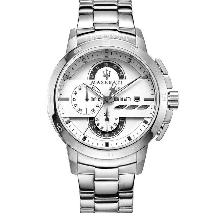 Maserati White Dial Men's Chronograph watch- R8873619004