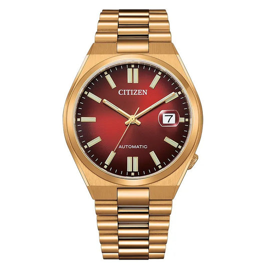 Citizen Tsuyosa Red and Gold Men's Mechanical Watch-  NJ0153-82X