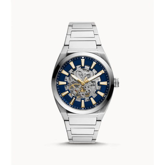 Fossil Everett Blue Skeleton Dial Men's Automatic Watch- ME3220