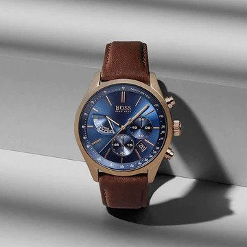 Hugo Boss Blue Dial Men's Chronograph Watch- 1513604