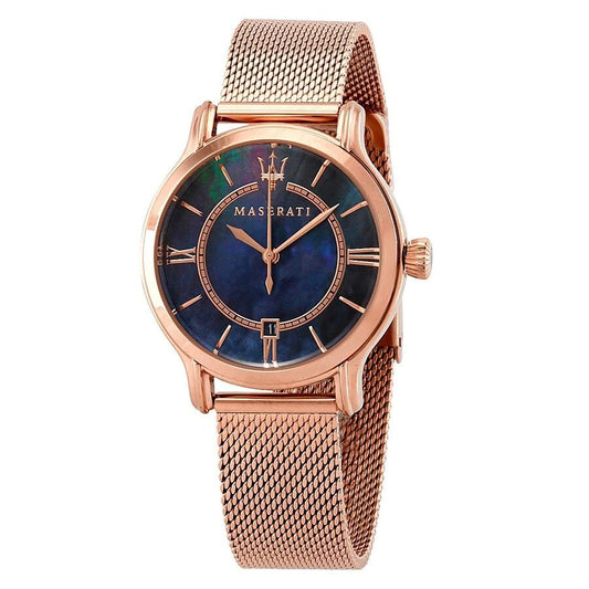 Maserati Epoca Mother Of Pearl Dial Rose Gold Women's Watch- R8853118503