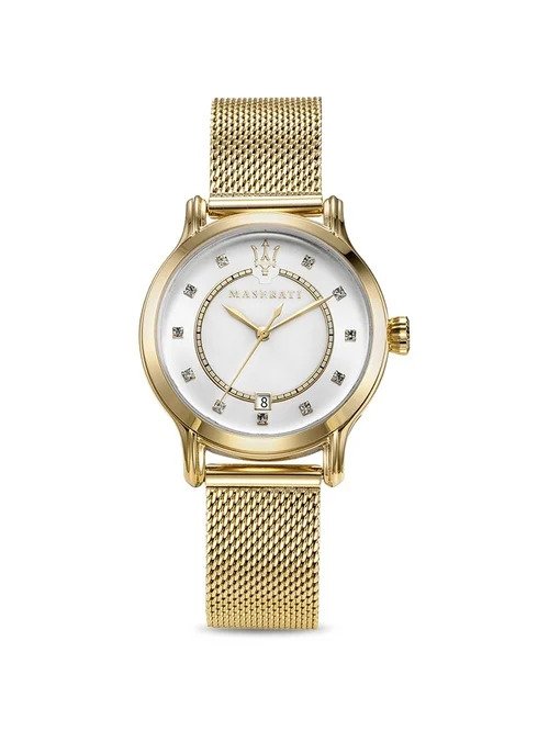 Maserati Epoca Gold White Dial Women's Watch- R8853118502