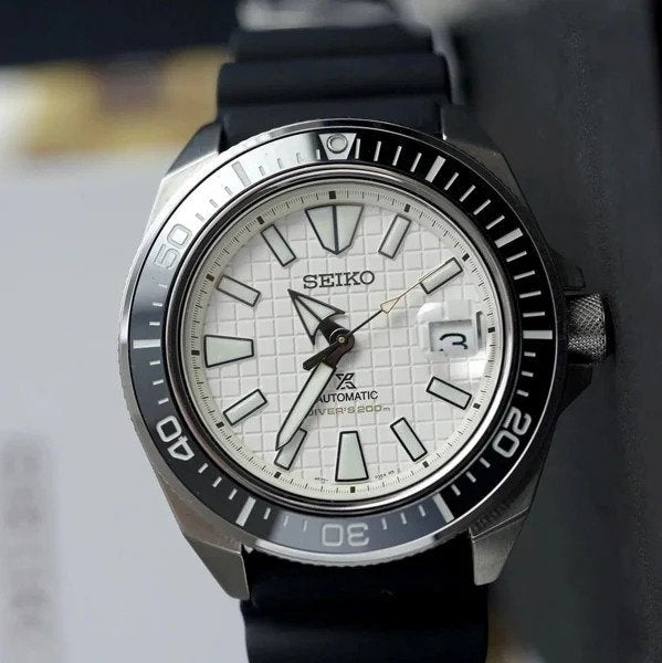 Seiko Prospex King Samurai White Dial Men's Diver Automatic Watch- SRPE37J1