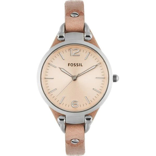Fossil Leather Band Simple Women's Watch- ES2830