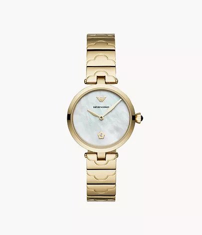 Emporio Armani Two Hand Gold Women's Watch- AR11198