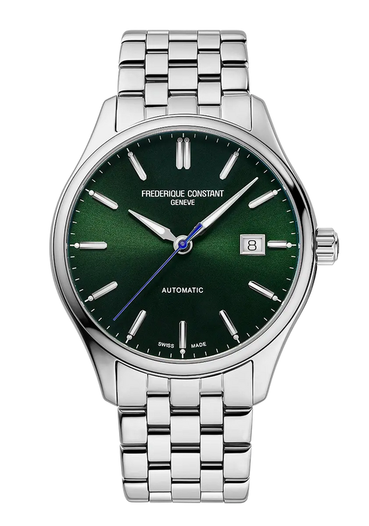 Frederique Constant Classics Index Green Dial Men's Automatic Watch- FC-303GR5B6B