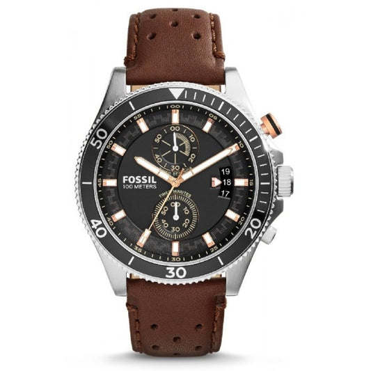 Fossil Black Dial Men's Chronograph Watch- CH2944