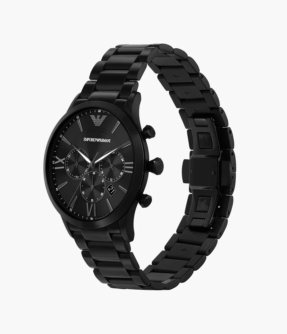 Emporio Armani Giovanni Black Dial Men's Chronograph Watch- AR11349