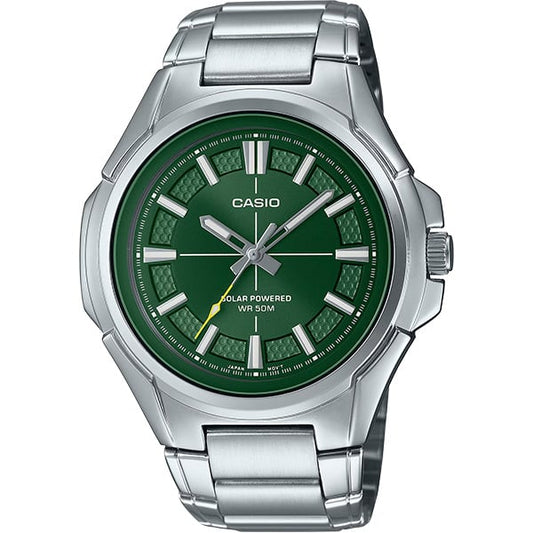 Casio Standard Green Dial Solar Men's Analog Watch-MTP-RS100D-3AVDF