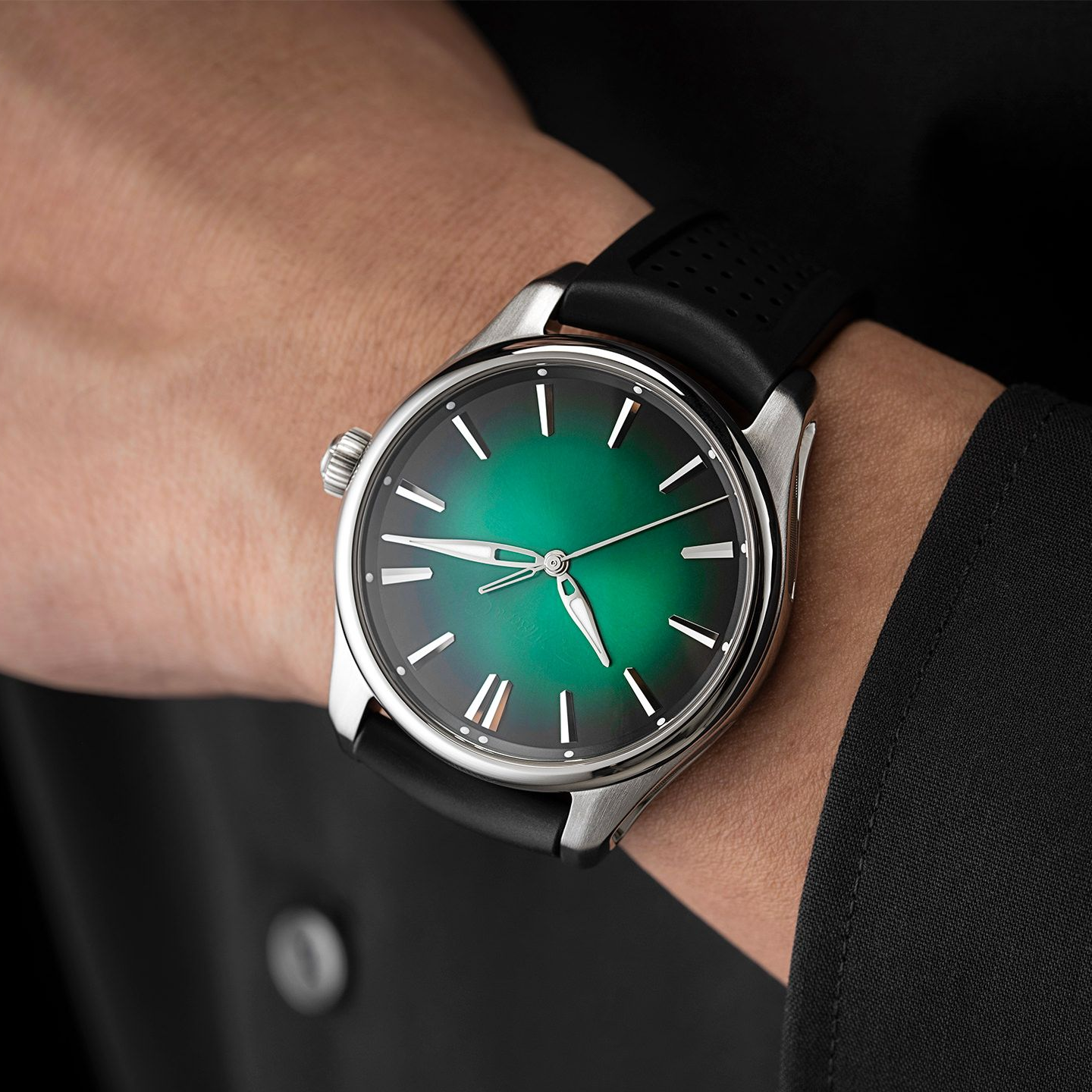 H. Moser & Cie. Pioneer Centre Seconds Cosmic Green Men's Watch - 3201-1201