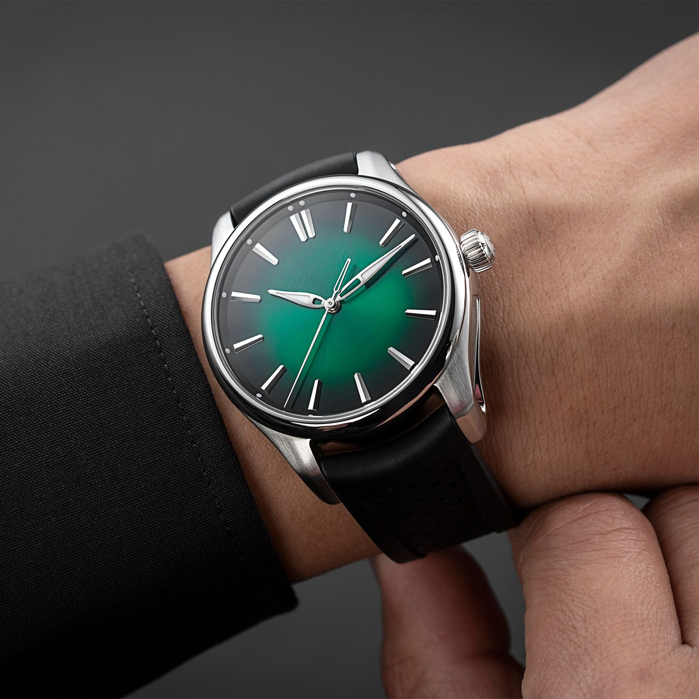 H. Moser & Cie. Pioneer Centre Seconds Cosmic Green Men's Watch - 3201-1201