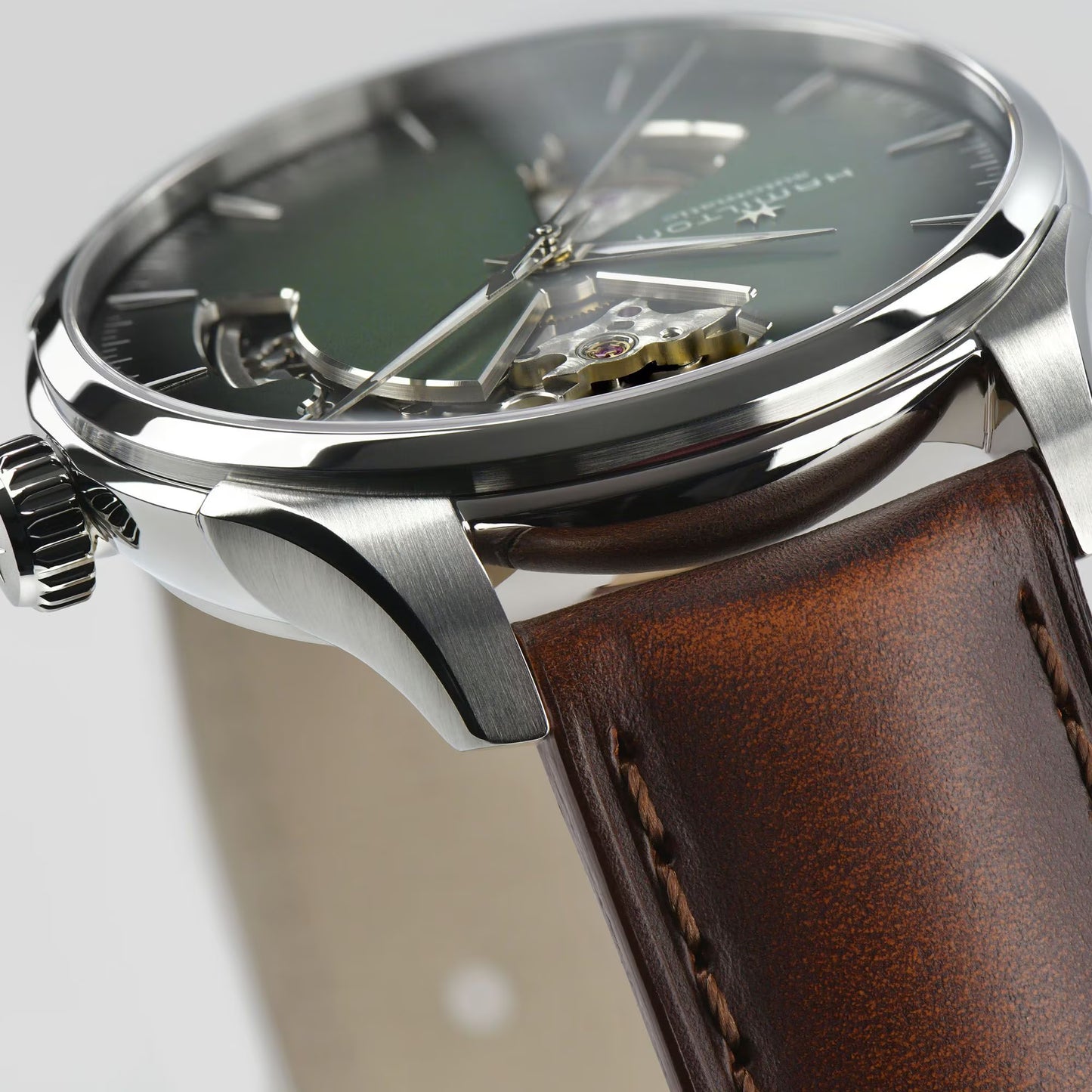 Hamilton Jazzmaster Open Heart Green Dial Automatic 40mm Men's Watch - H32675560