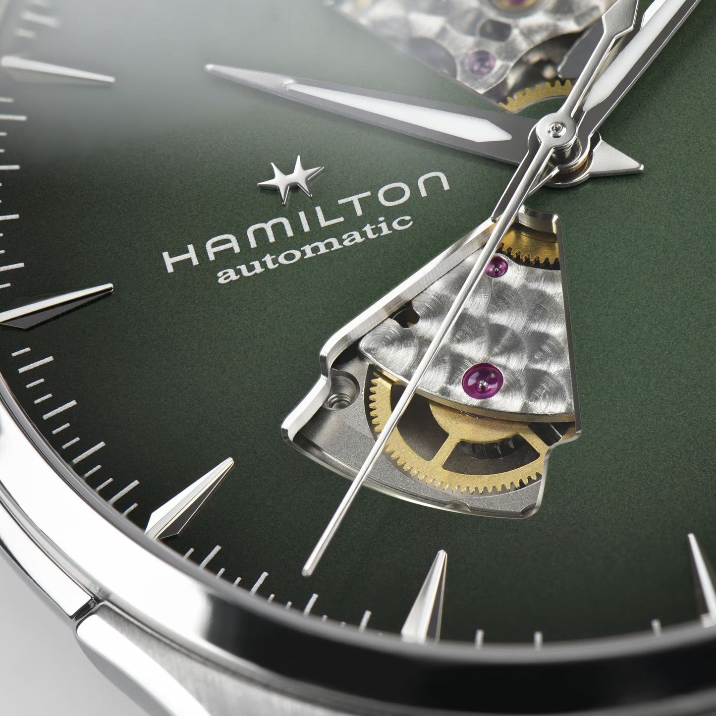 Hamilton Jazzmaster Open Heart Green Dial Automatic 40mm Men's Watch - H32675560