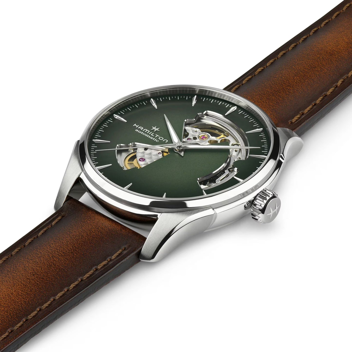 Hamilton Jazzmaster Open Heart Green Dial Automatic 40mm Men's Watch - H32675560