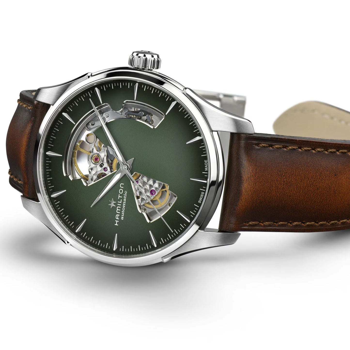 Hamilton Jazzmaster Open Heart Green Dial Automatic 40mm Men's Watch - H32675560
