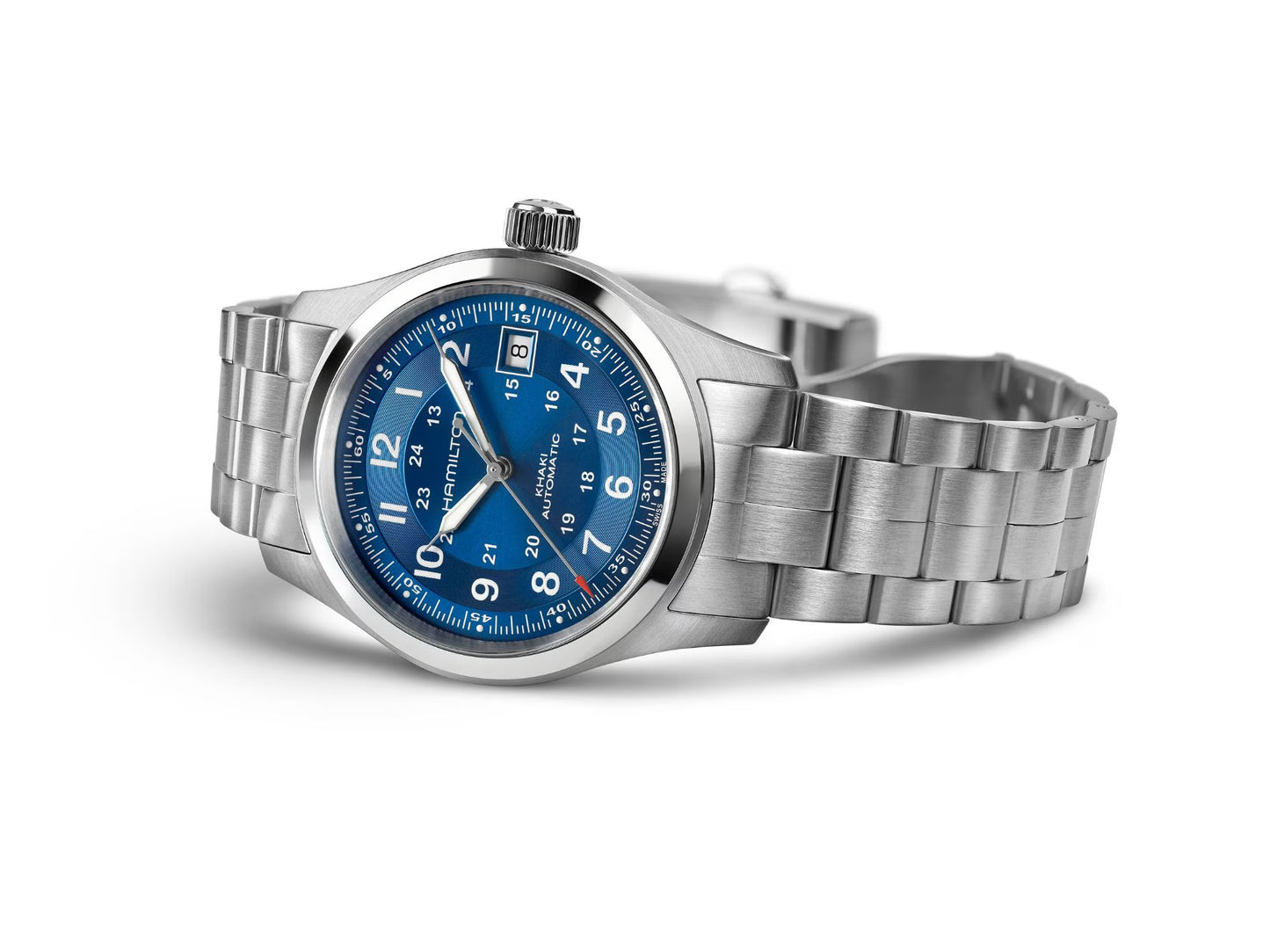 Hamilton Khaki Field Blue Dial 38mm Automatic Men's Watch - H70455140