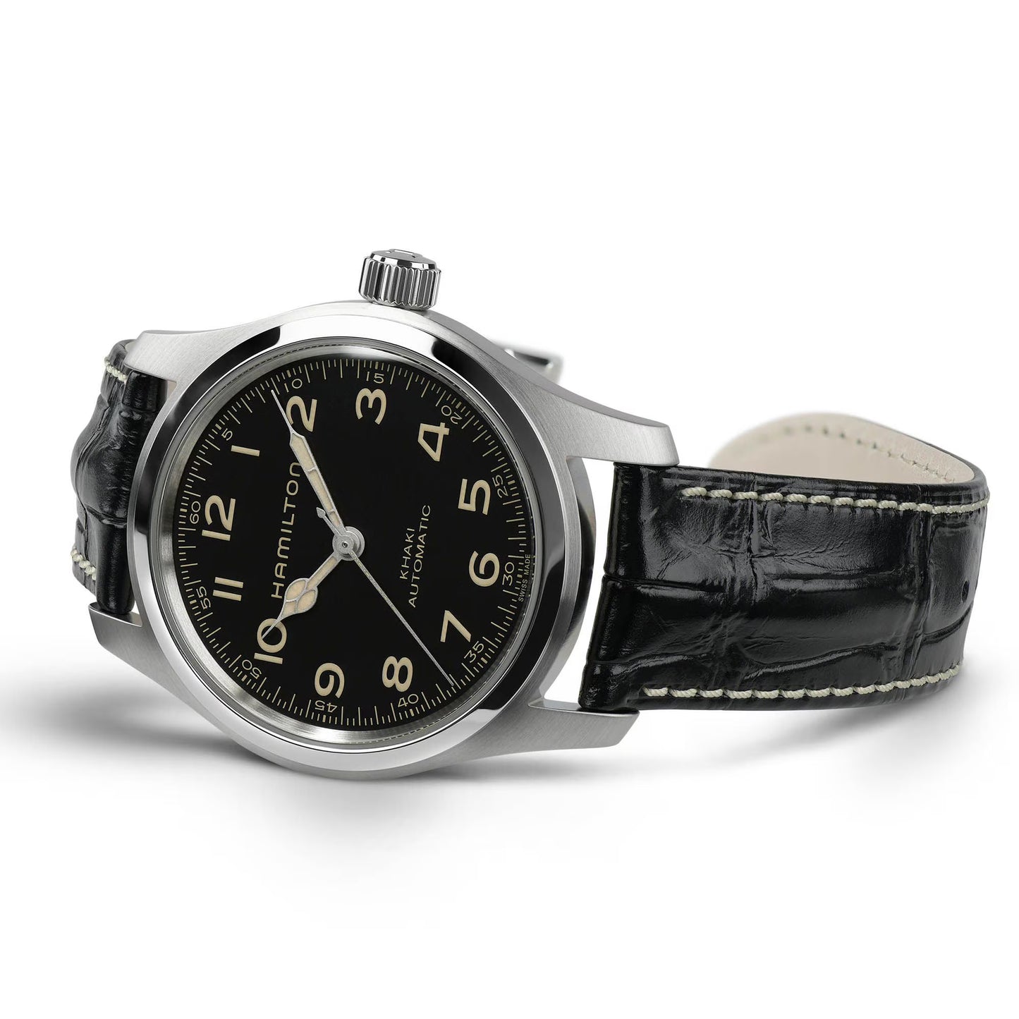 Khaki Field Murph Black Dial 42mm Bracelet Bundle Automatic Men's Watch - H70605732