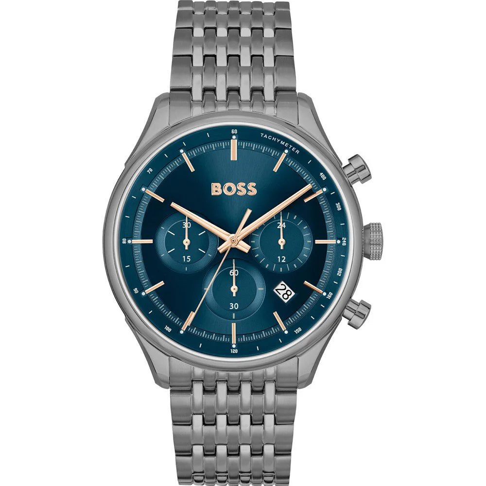 Hugo Boss Gregor Blue Dial Men's Chronograph Watch- 1514083