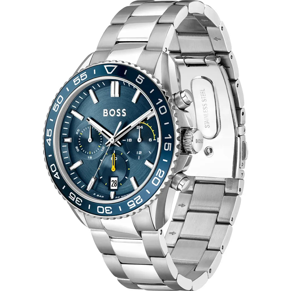 Hugo Boss Runner Blue Dial Men's Chronograph Watch- 1514143