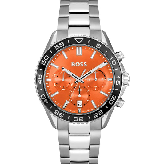 Hugo Boss Runner Orange Dial Men's Chronograph Watch- 1514162