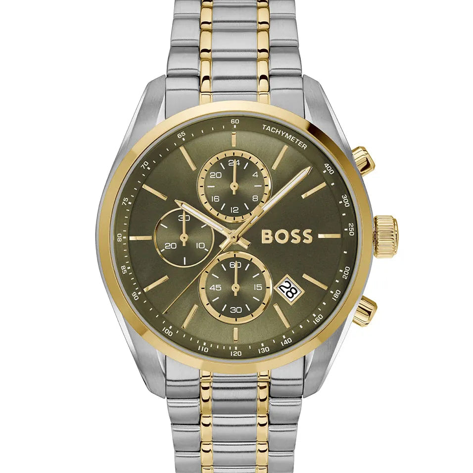 Hugo Boss Grand Prix Green Dial Men's Watch - 1514227