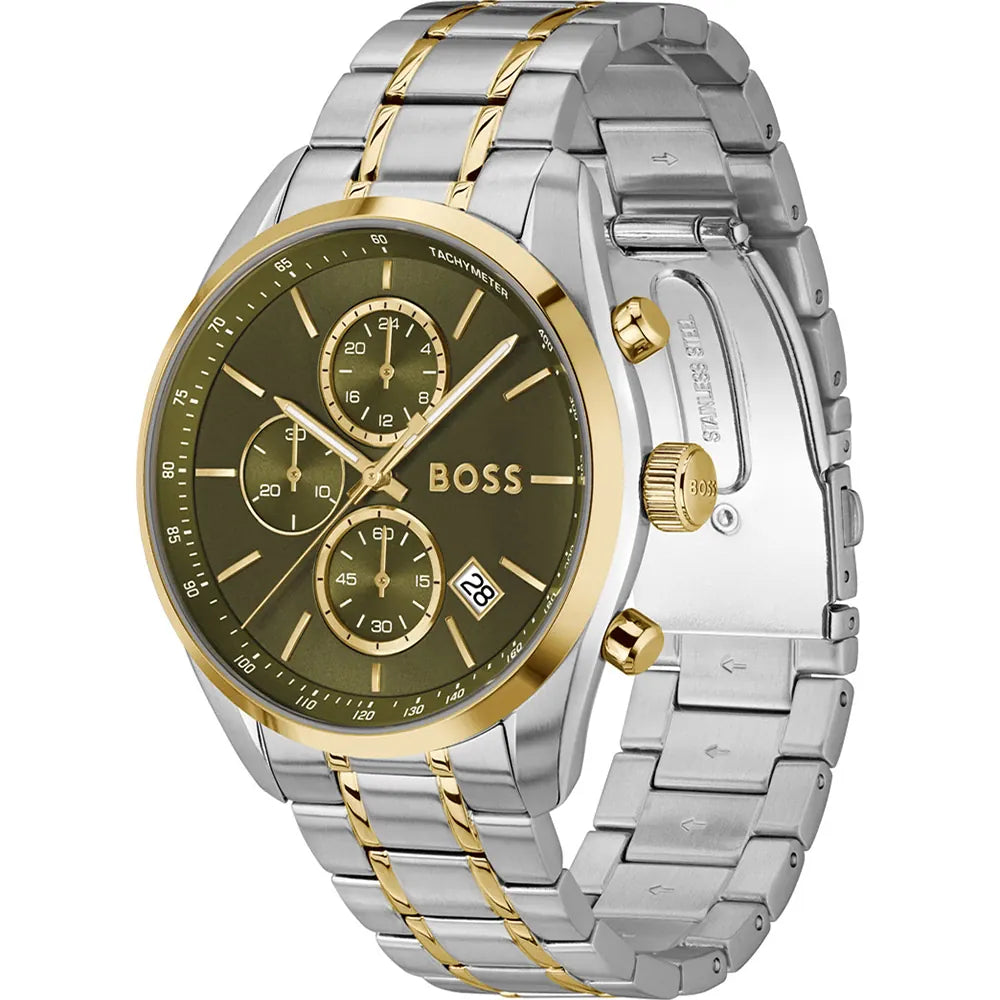 Hugo Boss Grand Prix Green Dial Men's Watch - 1514227