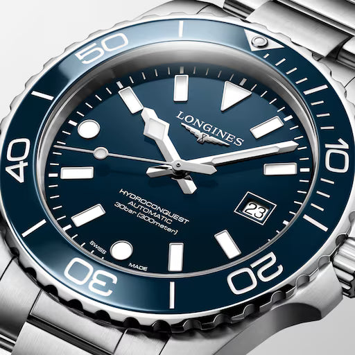Longines HYDROCONQUEST Automatic Blue Dial Ceramic Bezel 42mm Men's Watch - L3.788.4.96.6