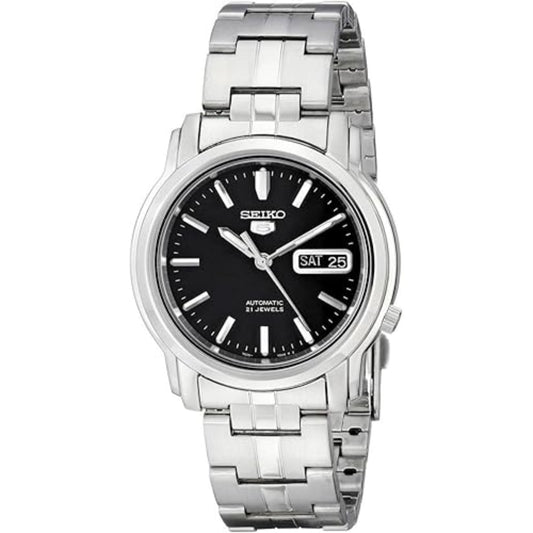 Seiko 5 Automatic Black Dial Stainless Steel Bracelet Men’s Watch - SNKK71K1