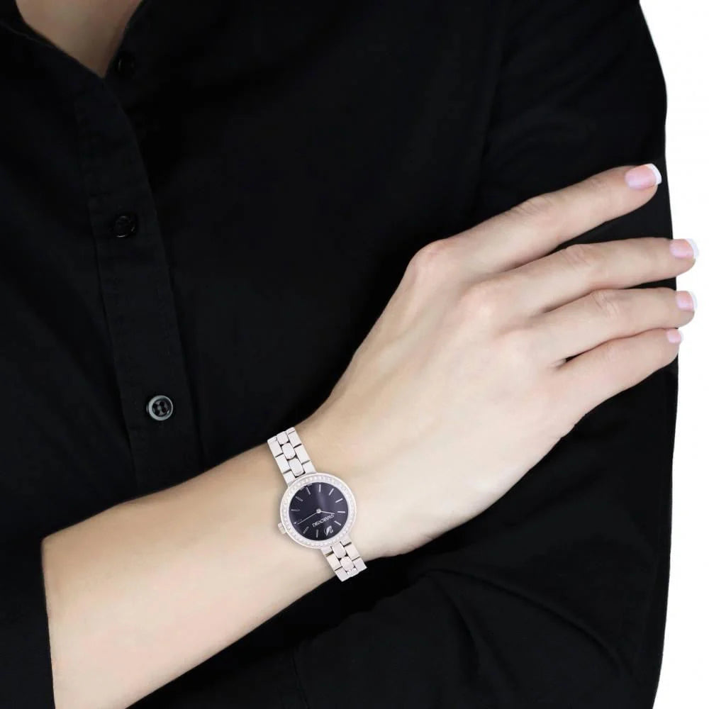 Swarovski Daytime Rhinestone Grey Dial Ladies Watch- 5213681
