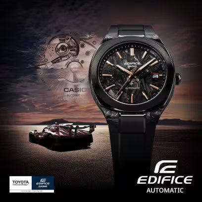 Casio Edifice Automatic Black Dial Carbon Case Men's Watch - EFK-200XPB-1A