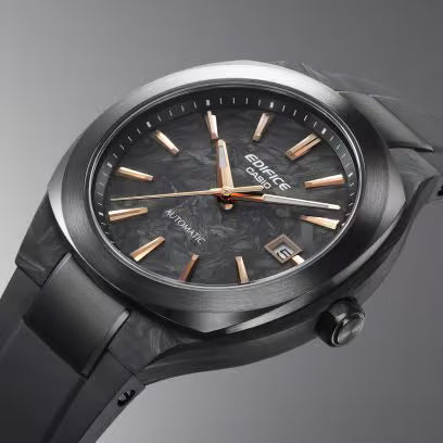 Casio Edifice Automatic Black Dial Carbon Case Men's Watch - EFK-200XPB-1A